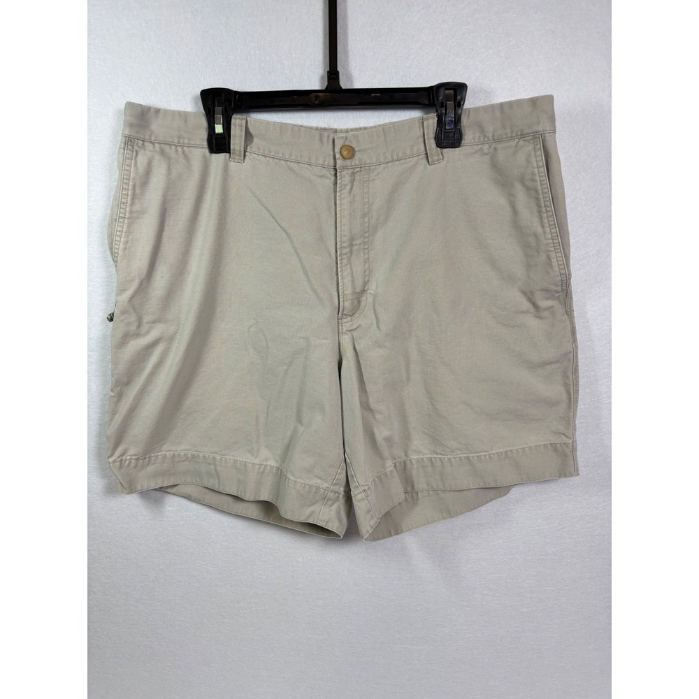 Columbia Mens Khaki Canvas Utility Hiking Shorts Size 40 Tan Cotton AM4194
